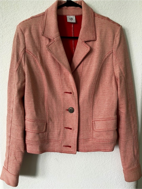 CAbi Jackets & Blazers - CAbi pink textured knit blazer
